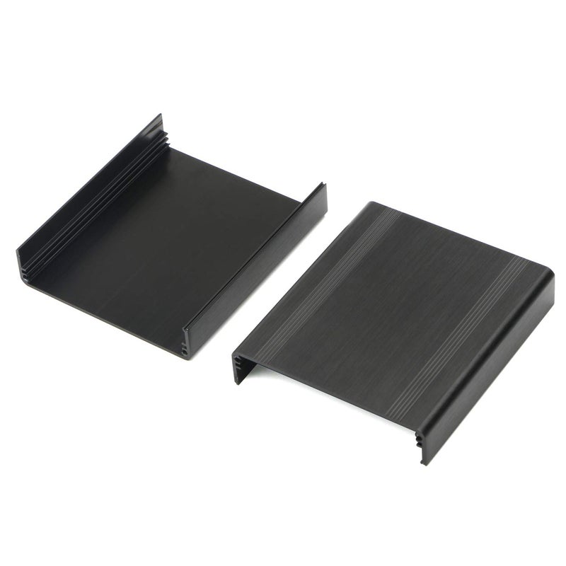 JIUWU Surface Drawing Split Aluminum Enclosure Project Box Electronic Enclosure Case for PCB Board DIY, 88x38x100mm (WHL), Black - Image 3